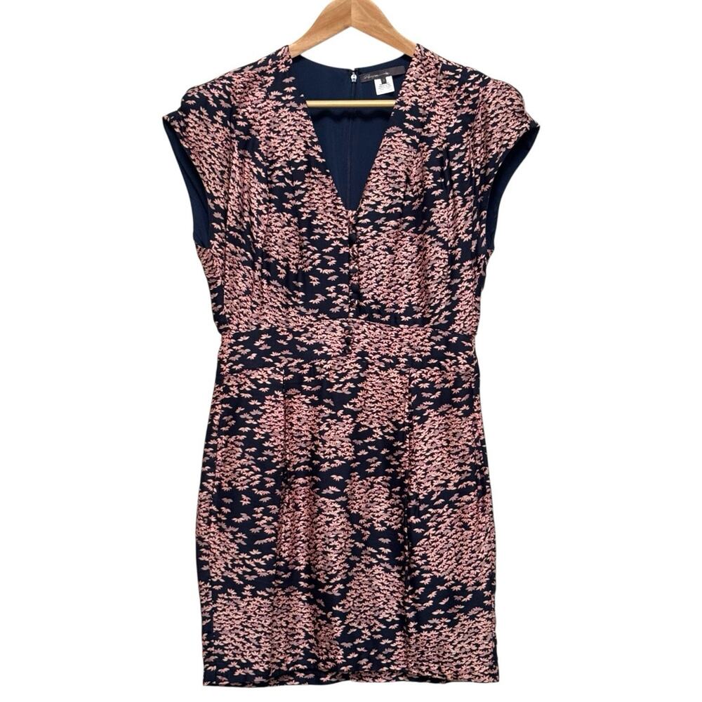 Pippa Women's Mini Silk Dress Floral Cap Sleeve Lined Size 6